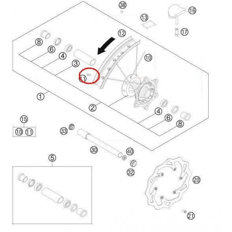Tête de rayon HUSQVARNA M4,5 AL /79109072000