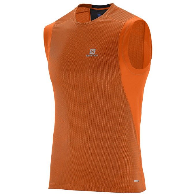 SALOMON ærmeløs trøje Trail Runner Sleeveless Tee orange