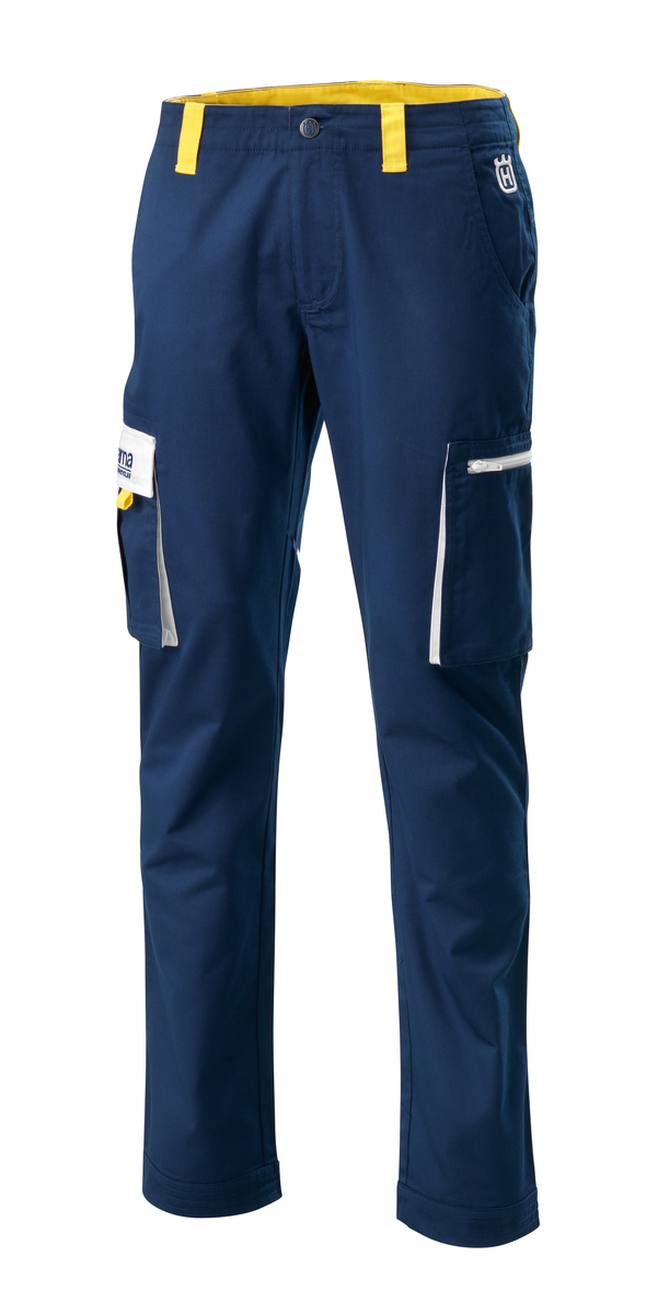 Spodnie HUSQVARNA Team niebiesko-żółto-białe M/32