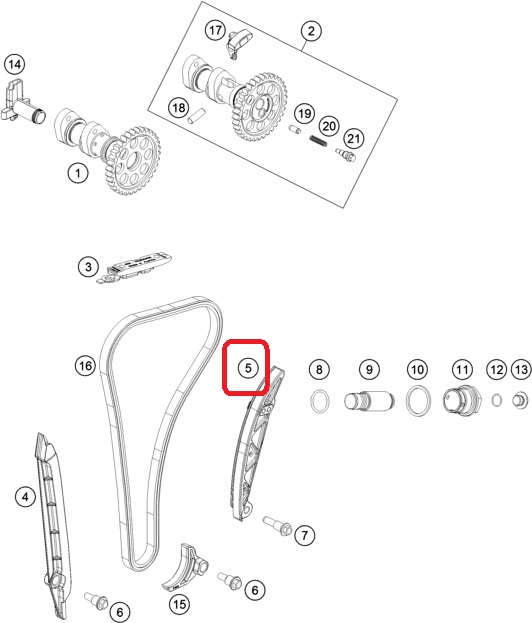 Napinacz łańcucha HUSQVARNA FC/FE 250/350 '16-'19