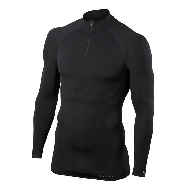 FALKE sous-vêtement thermique manches longues zip MW noir