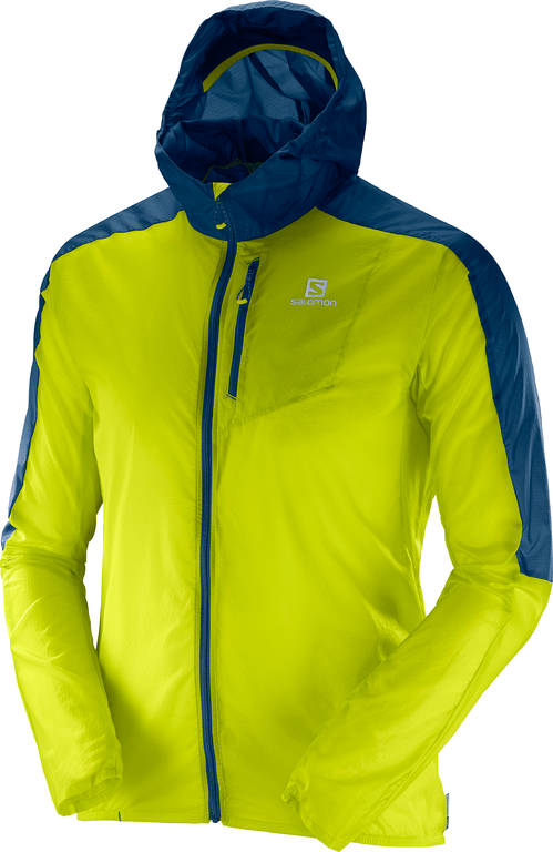 SALOMON hooded windbrakeer Fast Wing Hoodie green/blue