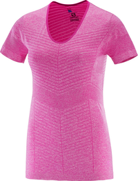 SALOMON shirt SS Elevate Seamless Tee W roze