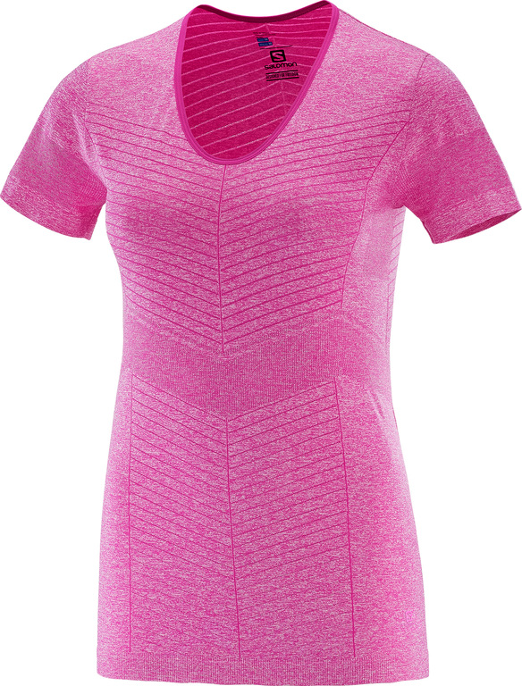 SALOMON t-shirt SS Elevate Seamless Tee W pink