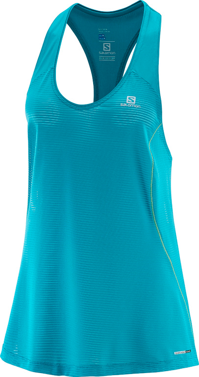 SALOMON ärmelloses Shirt Elevate Tank Tunika W blau/grün
