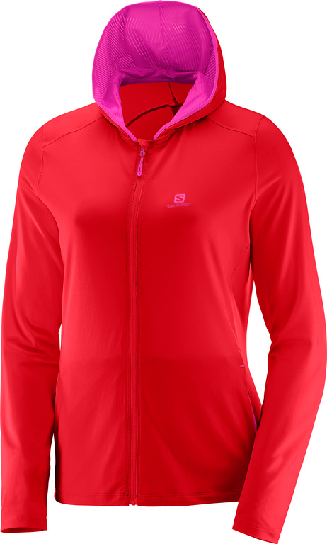 SALOMON jakke med hætte Comet Hoodie W rød/violet