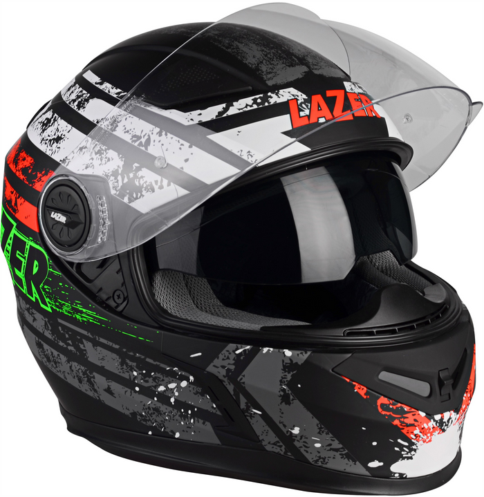 Casque LAZER BAYAMO Splash noir mat/blanc/rouge