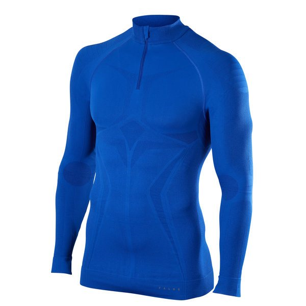 FALKE sous-vêtement thermique manches longues zip MW bleu vif