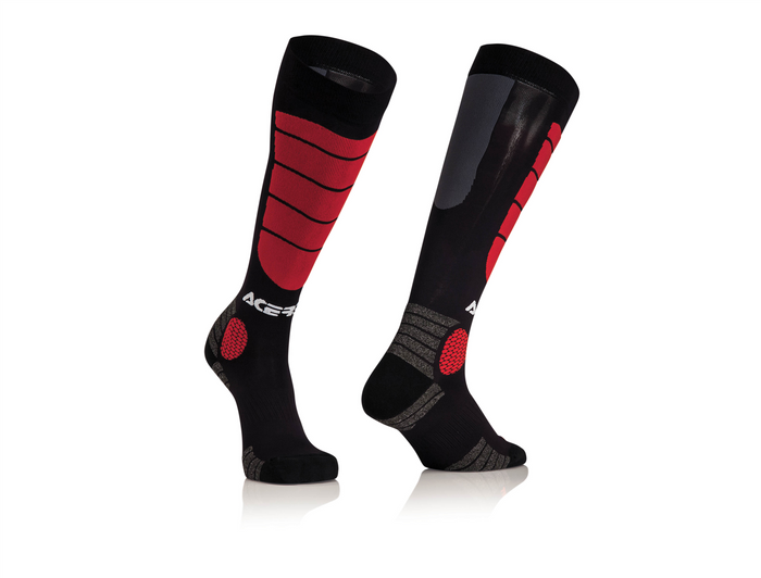 ACERBIS sokid MX Impact must/punane