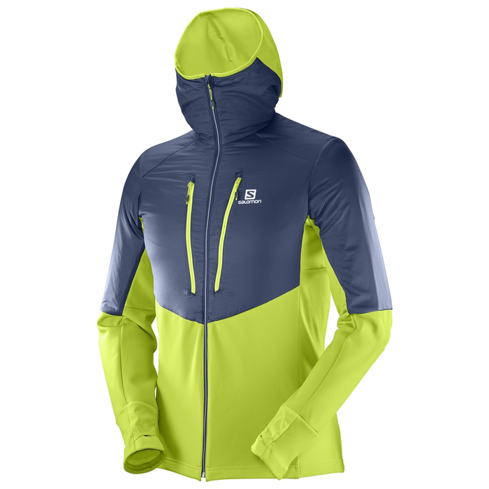 SALOMON jakke Drifter Air Mid Hoodie grøn/blå