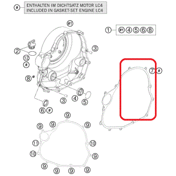 HUSQVARNA sidurikaane tihend 701 '16-'22