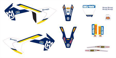 HUSQVARNA lipdukų rinkinys Factory Style MX 125-450 '16-'18