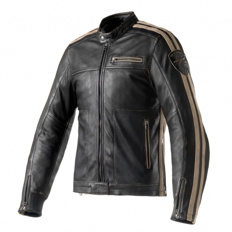 Giacca in pelle CLOVER Rebel nera