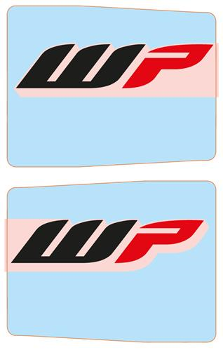 HUSQVARNA sticker set fr shock absorber WP