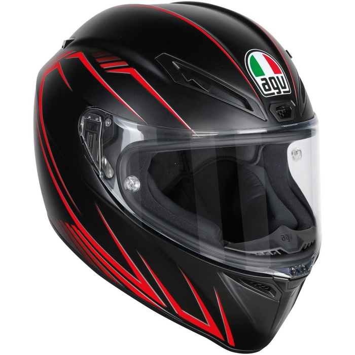 AGV helmet Veloce S Predatore matt black/red