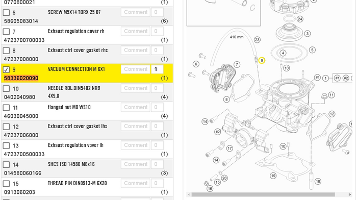 HUSQVARNA støvsugerslangeforbindelse M6x1 2T '14-'19