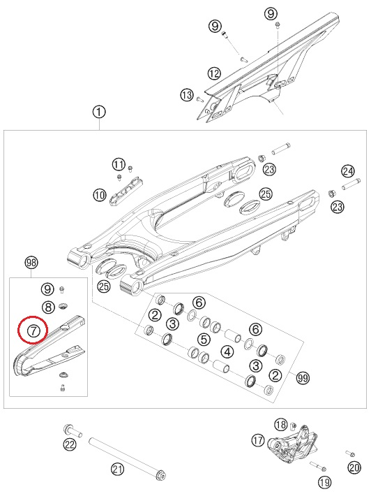Slider HUSQVARNA Circuits E/SM 701 '16-'20