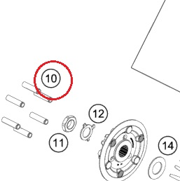 HUSQVARNA prowadnica dystansowa kosza sprzęgła TC 85 '18-'21