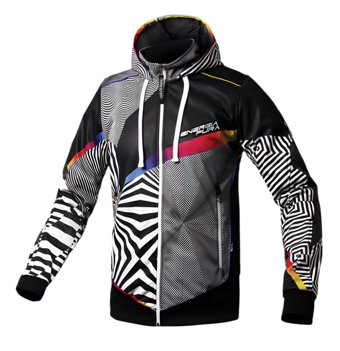 Veste à capuche ENERGIAPURA JR Optical noir/blanc