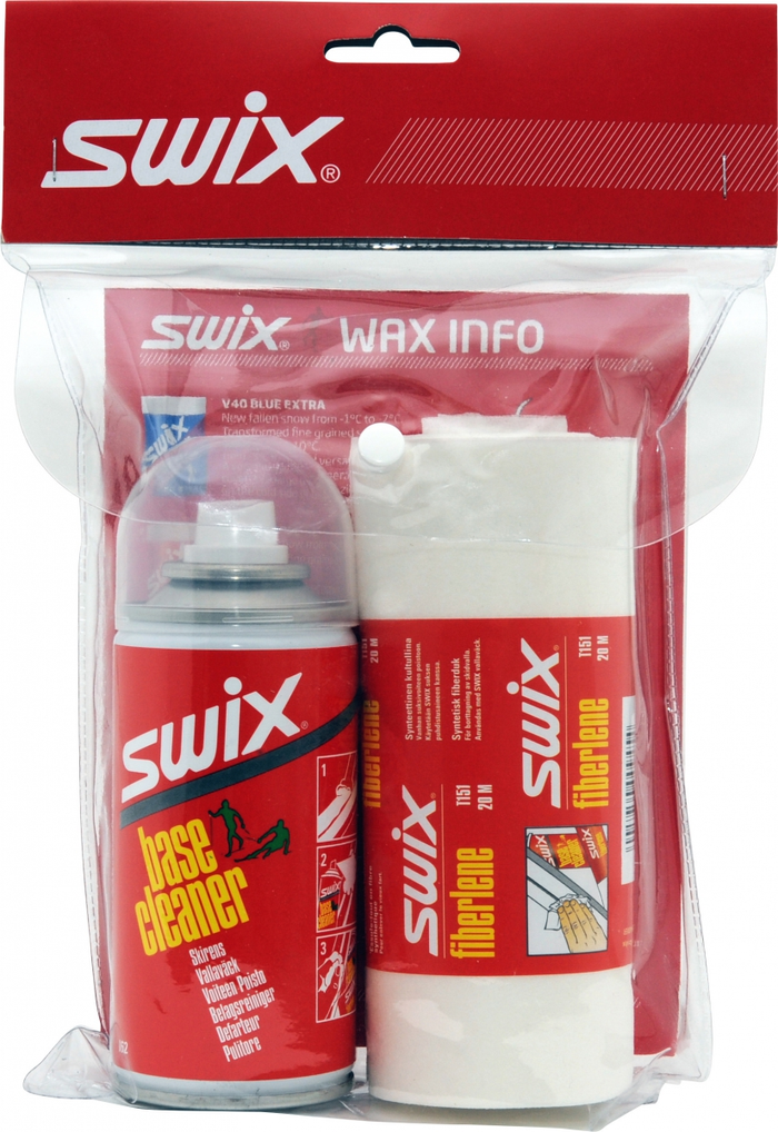 SWIX Base Cleaner Sæt Spray 150ml med fiberlene måtte