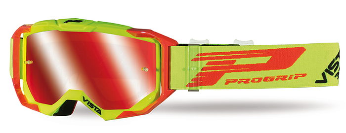 PROGRIP bril 3303FL Vista geel/rood met fire 3348 met XLens met TearOffs