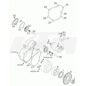 KTM startmotor Mellemled T52