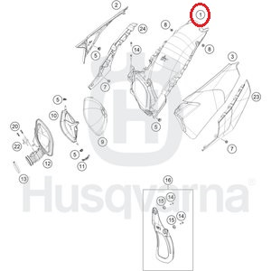 Boîte à filtre en plastique HUSQVARNA Enduro 150-501 '20
