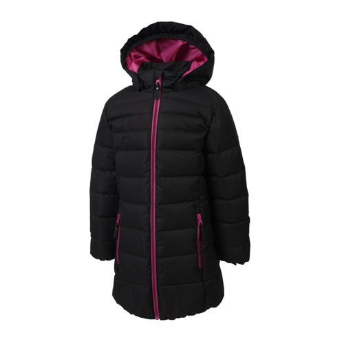 Giacca invernale COLOR KIDS Kenya Girl nero/rosa