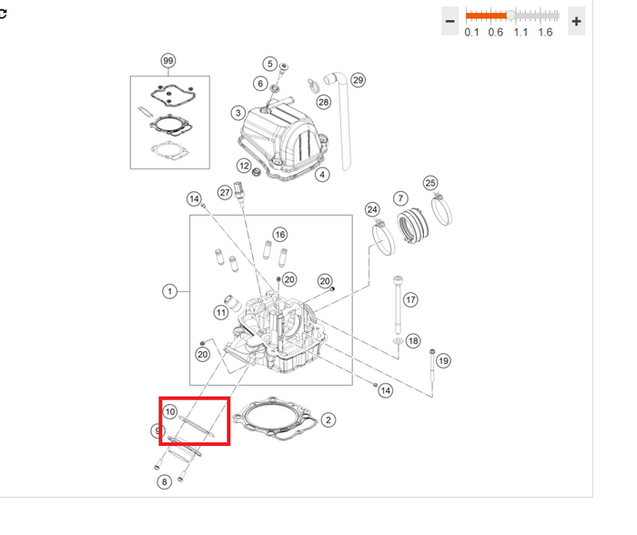Joint pour collecteur d'échappement HUSQVARNA 450/501 '18-'20