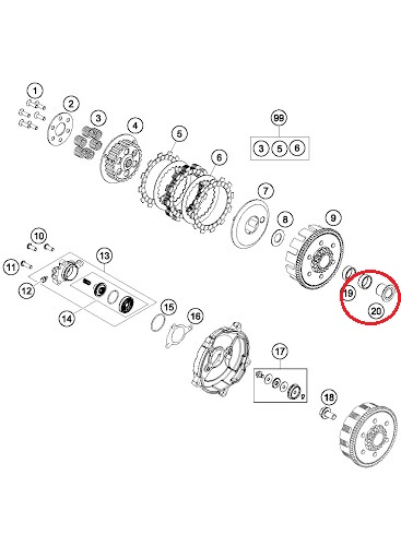 HUSQVARNA Buchse unter Kupplungskorb TC 65 '17-'23