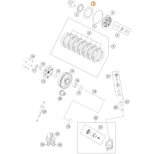 Molla disco frizione 58x97,1x1,5 HUSQVARNA TC 85 '18-'24