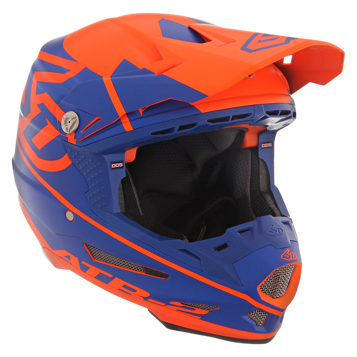 6D kiiver ATR-2 Core matt oranž/sinine