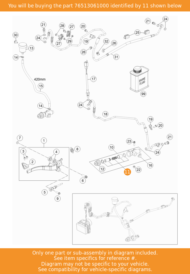 HUSQVARNA stabdžių komplektas Lock 13mm Brembo E/SM 701 '17-'20
