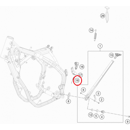 HUSQVARNA vedru väikese tugijala jaoks FE 250-501 '17