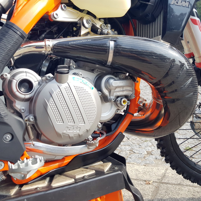 Osłona EC do kolektora 2T STD HUSQVARNA 250/300 '14-'16 Extreme Carbon