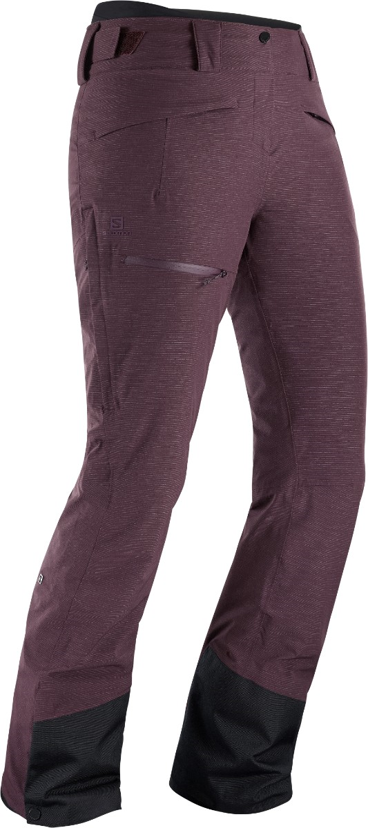 SALOMON pants W Proof LT Insul dark red