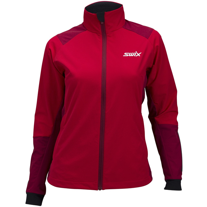 SWIX Langlaufjacke W Marka Softsheld JKT rot/weiß