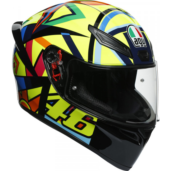 AGV šalmas K1 Soleluna 2017 geltona/mėlyna/raudona