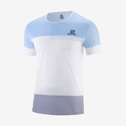 SALOMON T-Shirt SS Sense Tee weiß/blau