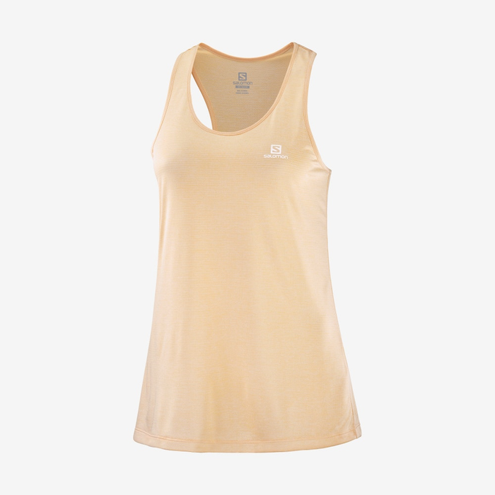 SALOMON ärmelloses Shirt Agile Tank W pfirsich