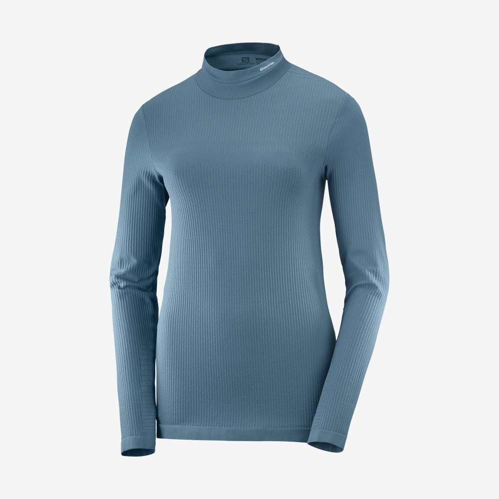 salomon-termokrekls-ls-sntial-warm-top-w-dark-blue