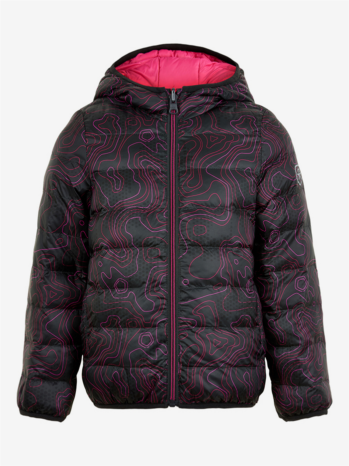 COLOR KIDS giacca invernale trapuntata reversibile AOP viola/rosa