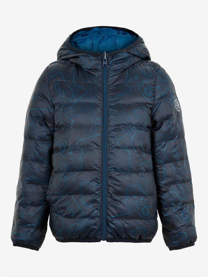 COLOR KIDS giacca invernale trapuntata reversibile AOP blu scuro