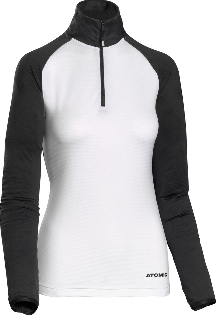 ATOMIC jas W Snowcloud Fleece Zip Neck zwart/wit