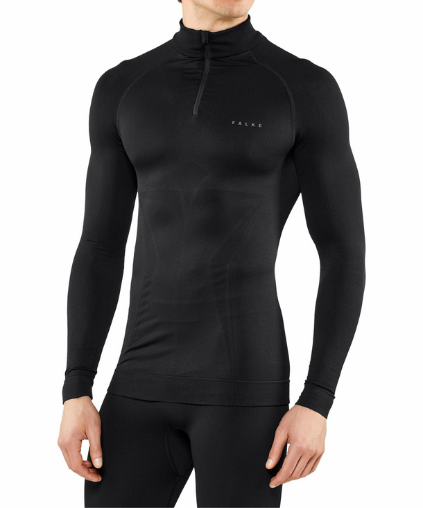 FALKE sous-vêtement thermique manches longues zip MW TF noir