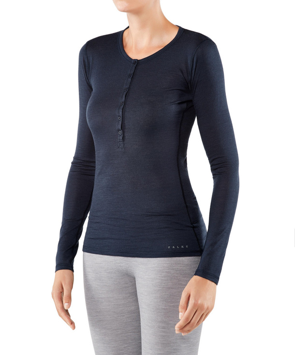 FALKE thermo shirt LS Women Silk Wool dark blue