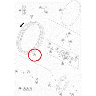 HUSQVARNA fælg til hjul 1,6x14 "14 TC 65 '18-'22