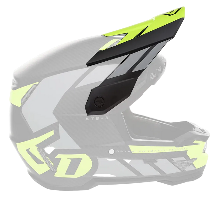 6D hjelmskygge ATB-3 neon gul