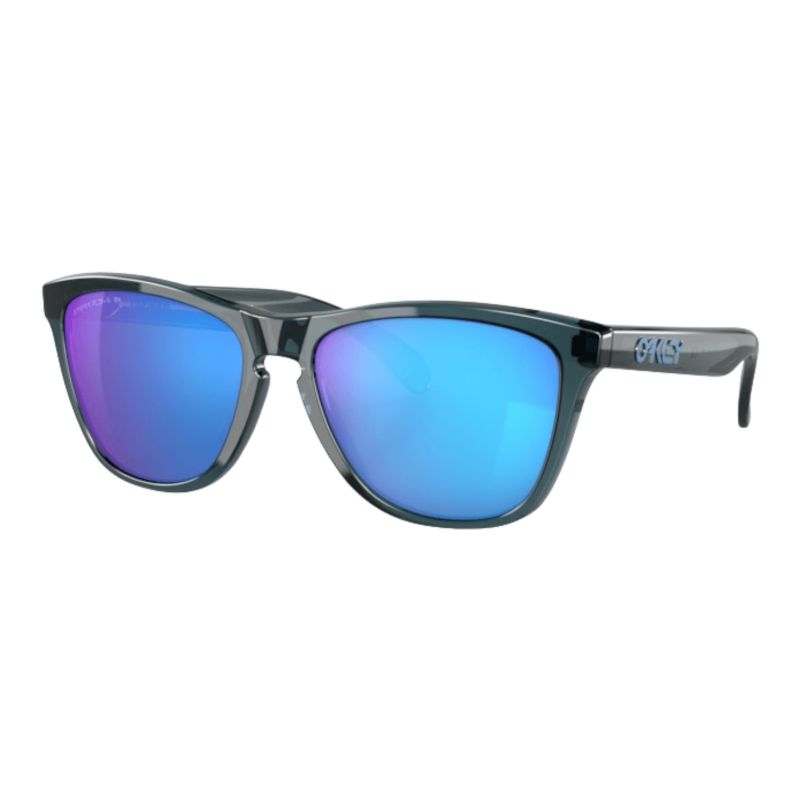 OAKLEY solbriller Frogskins crystal sort med prizm safir irid polariseret