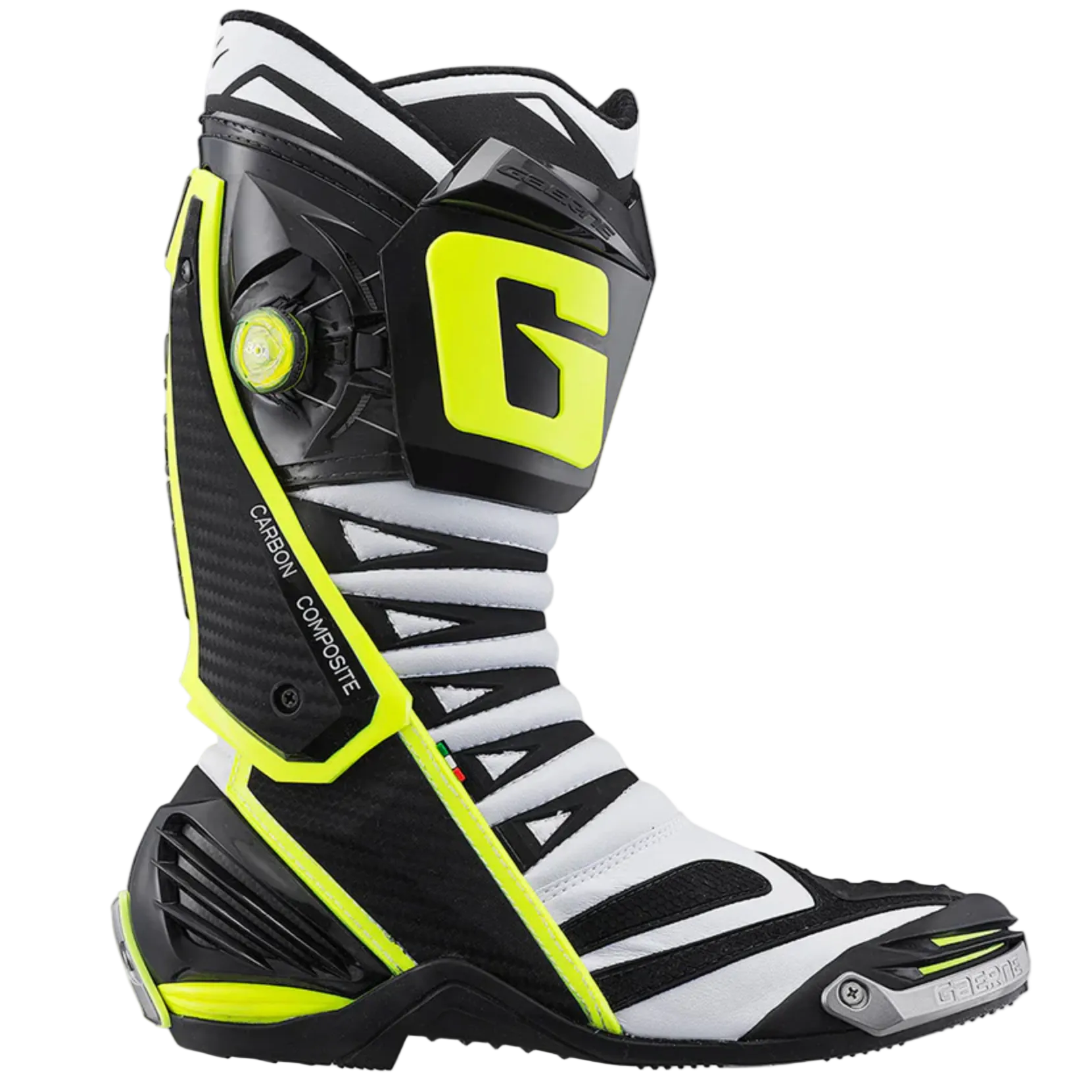 GAERNE Stiefel GP1 Evo weiß/schwarz/gelb